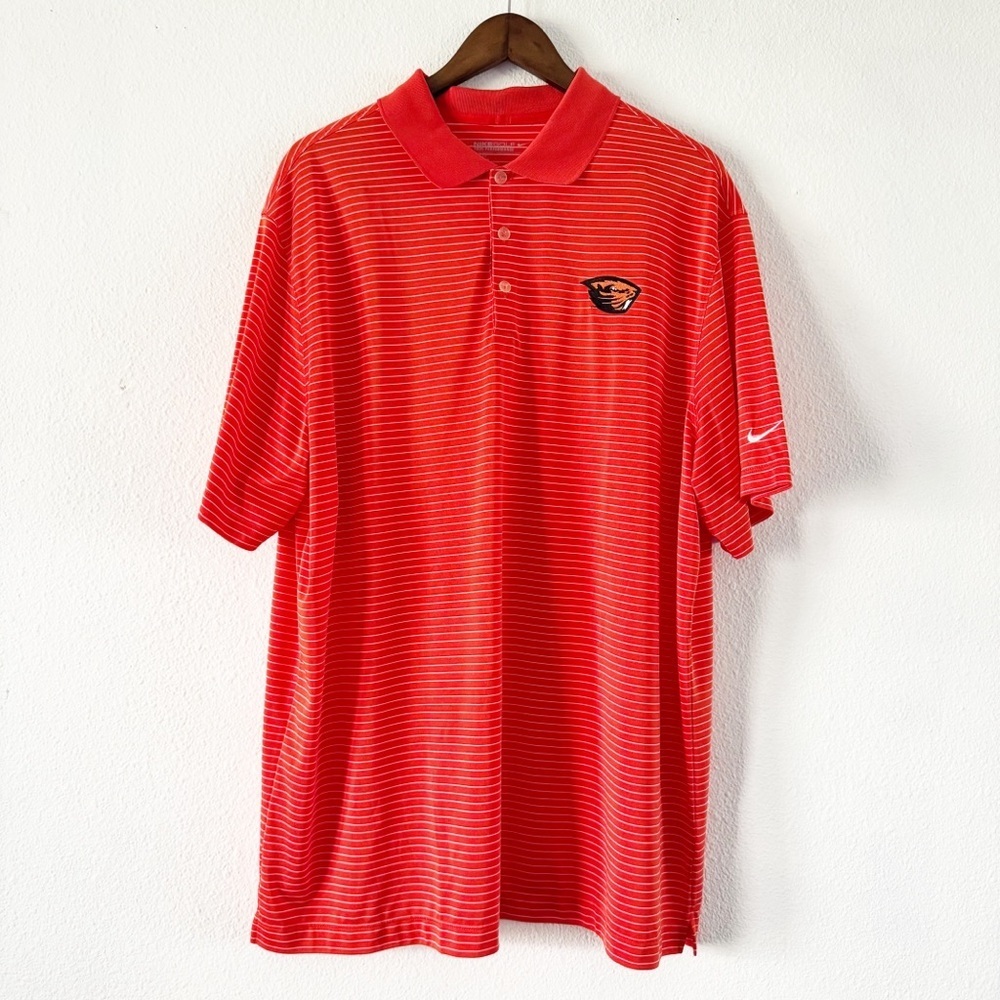 Nike Golf Tour Performance OSU BEAVERS Stripe Polo Shirt XXL NEW ‘15 Collector